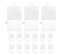 15 Unidades Bolsas Deshumidificadoras Colgantes Plástico Blanco | Control de Humedad Reutilizable, sin Químicos Añadidos, para Garaje y Dormitorios, con Gancho