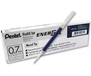 15 X Pentel LR7 Roller Refill for EnerGel Pen 0.7mm Metal Tip Navy Blue Ink