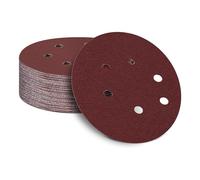150 mm de papel de lija grano 400, 25 piezas, hojas de lijado de 150 mm, discos abrasivos de velcro de 150 mm para lijadora excéntrica (6 agujeros)