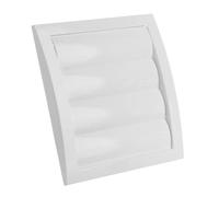Ø 150 mm Rejilla de ventilación con mosquitera, parrilla de ventilación con laminillas móviles, plástico ABS blanco