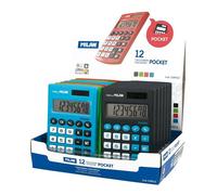 MILAN Calculadora 159912 Pack de 12 – Bolsillo 8 dígitos Plateado