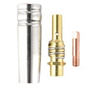 15AK MIG - Juego de boquillas de antorcha para equipos de soldadura estilo Binzel, paquete de 3 piezas con puntas conductivas, soporte de punta y boquilla, opciones de apertura interior: (1,2 mm)