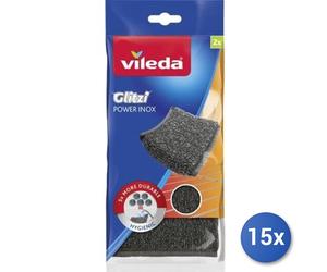 15X Paquete Vileda Glitzi Power Inox X2 Acero