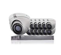 16 CH Hikvision 5 MP CCTV Sistema de Seguridad 12 x LTS Cámaras CMHT1352N 4K Resolución DS-7216HUHI/K2 DVR + 2 TB HDD (Full Kit + 12 cámaras + 2 TB)