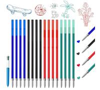 16 Piezas,para boligrafo bic 4 colores,4colours pluma recarga, 1.0 mm