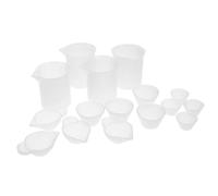 16 Piezas Vaso Pequeño de Silicona DIY para Juego Profesional | Blanco, Manualidades y Trabajos Artesanales, Vasos Mezcladores para Resina, Formato Práctico