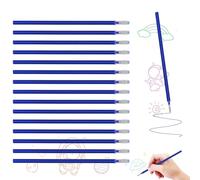 16 recambios azules compatibles con bolígrafos Legami. Recambios borrables con tinta termosensible, punta de 0,7 mm, ideal para escritura precisa, dibujo y proyectos creativos