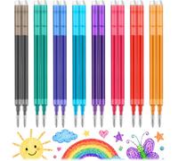 16 Recambios para Bolígrafos Borrables 0,7 mm, Recambio Bolígrafo de Gel Termosensible 11 cm, Set de Recambio Boli Borrable con 8 Colores, Compatible con Pilot FriXion Ball y Clicker