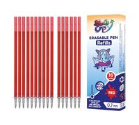 16 Recambios XXL Bolígrafo Gel Borrable - Compatibles con Legami - Punta 0,7mm - Con 2cm Más de Tinta - Para Escuela, Marcado Preciso sobre Tela y Piel - Termoborrables de Larga Duración (Rojo)