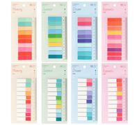 1600 unidades de tiras adhesivas, notas adhesivas, notas adhesivas, notas adhesivas, postes, transparentes, tiras de grapas, pastel, esthetic Stuff Page Marker Poster Strips