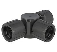 166-24802 Conector tipo T poliamida HelaGuard IP66 21mm hembra x3 HELLERMANN