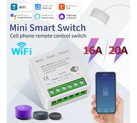 16A 20A Tuya WiFi interruptor inteligente Control bidireccional Mini interruptor inteligente funciona con Smart Life Alexa Google Home Alice 16A
