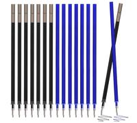16x Recambios Boligrafos Borrables,Compatibles con Legami, Azul y Negro, Punta de 0,7mm,Altura 13cm,Bolígrafo roller borrable,Tinta termosensible,Recambio reemplazable [8 Azul y 8 Negro]