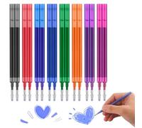 16x Recambios para Bolígrafos Borrables, Compatibles con Pilot FriXion Ball, Slim y Eberhard Faber, punta Fina 0,7 mm, 11 cm, 8 Colores: Azul, Negro, Rojo, Verde, Lila, Magenta, Naranja, Celeste