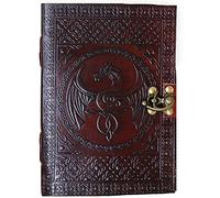 18 cm Diario de cuero virgen de Grimoire Dragon Book Of Shadows Cuaderno de bocetos mágicos de Artists Notebook