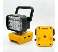 18 LED luz de trabajo foco doble salida USB 18V 20V compatible para DCB200 DCB203 recargable ABS lámpara portátil con protección contra sobrecarga tamaño compacto 8.8x7x14cm para reparación al aire