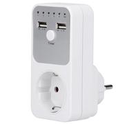 180~260V 13A USB Temporizador Salida programable Digital 24 Horas Temporizador mecánico enchufable Temporizador Inteligente Interruptor Acuario con conexión a Tierra Accesorio Enchufe para (1#)