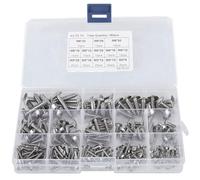 180 Piezas M3 M4 M5 M6 Kit Tornillos Chapa Phillips Cabeza Plana, Tornillos Autorroscantes Surtidos Acero Inoxidable, Tornillos Autoperforantes Cabeza Redonda, Juego Tornillos Madera a Prueba óxido