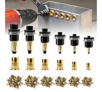 186 Piezas Remaches Roscados Remachadora Manual de Cabezales Kit | M3, M4, M5, M6, M8, M10 Juego de Cabezales para Remachar a Mano y Remaches Roscados