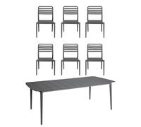 1898 Mesa Marsala 208x100 cm + silla Messina 6-pack. Anthracite