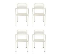 1898 Silla con reposabrazos Messina. Off white. 4-pack