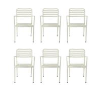 1898 Silla con reposabrazos Messina. Off white. 6-pack