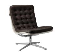 1898 Sillón giratorio Loholm Cuero marrón oscuro-Bern Beige 0341