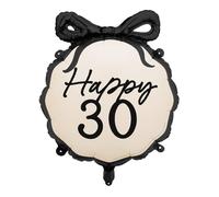 18In "Happy 30" With Bow Foil Balloon