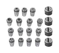 19 unids/set ER11 pinzas de resorte con tuercas de sujeción de rosca M14, pinzas de fresado CNC de 1-7mm y 1/4 1/8 pulgadas