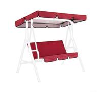 190T - Juego de funda para columpio de jardín y protector de cojín de asiento, impermeable, resistente a los rayos UV, piezas de repuesto para muebles de patio al aire libre, 190 x 132 cm y 150 x 50