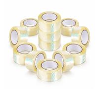1ABOVE 12 rollos de cinta transparente para embalaje, 48 mm x 66 m, 54 micras, ideal como cinta transparente para paquetes, cinta de embalaje, cinta fuerte transparente, resistente, cinta de embalaje