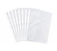 1ABOVE Paquete de 100 carpetas de plástico transparente A4 perforadas de 60 micras para documentos (1)