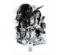 1art1 Star Wars Póster 40th Anniversary Montage Cartel 91x61 cm
