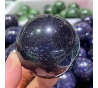 1pc 5-6cm Blue Golden Sandstone Crystal Ball Polished Sphere for Home Decor Gift for Friends & Family Gemstone Stone