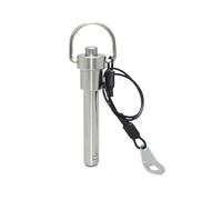 1pc de pasador de bloqueo de bola con resorte de acero inoxidable de diámetro 12.7mm, pasador de liberación rápida con cordón anti-pérdida, 12.7x75mm
