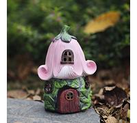 1pc Lámpara de estatua de resina de flor solar, Habitación de hongos, , Decoración de jardín de , Lámpara de jardín, Adecuado para patio, Jardín, Porche, Mesa, Regalo exquisito. IP44