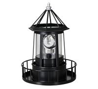 1pieza Lámpara Led Solar Giratoria De Faro Decorativa Para Jardín Luz Exterior Rotativa Resistente Al Agua Iluminación Automática Para Paisajes Y Decoración