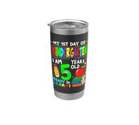 1st Day of Kindergarten Boys Girls First Day of Kindergarten Vaso térmico de acero inoxidable de doble pared