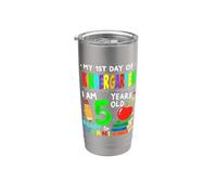 1st Day of Kindergarten Boys Girls First Day of Kindergarten Vaso térmico de acero inoxidable de doble pared