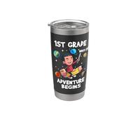 1st Grade Where The Adventure Begins Back To School Vaso térmico de acero inoxidable de doble pared