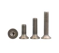 2/10 Uds TA2 titanio puro Gr2 hexágono cabeza hueca plana avellanada tornillo Allen L = 3-60mm DIN7991(4mm,10pcs M2.5)