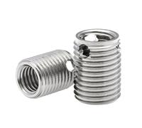 2~20 piezas de acero al carbono galvanizado/reparación roscas acero inoxidable,casquillo autorroscante inserción Triple orificio M3 M4 M5 M6 M8~M16(Stainless,M14xM18x24mm 2pcs)