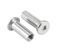 2-30 Uds. Cabeza Hueca Hexagonal Plana Remache for Muebles M3 M4 M5 M6 M8 M10 304 A2 Conector De Acero Inoxidable Insertar Junta Manga Tuercas Ciegas(50mm,M4x5mm-20pcs)
