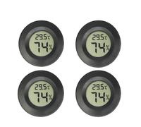 2/4 Uds Mini higrómetro termómetro Fahrenheit o Celsius medidor Digital LCD Monitor interior habitación redonda medidor de temperatura de humedad Thermometer