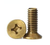 2/5/10/20/50/100 Uds M2 .5 M3 M4 M5 M6 M8 tornillo de cobre cabeza avellanada cruzada tornillos alambre máquina perno plana latón(4mm,M2.5(50pcs))
