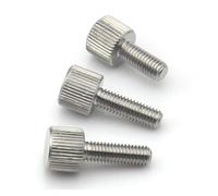 2/5 Uds. Tornillos moleteados de acero inoxidable 304, cabeza redonda alta, apriete a mano, tamaños surtidos M2 .5 M3 M4 M5 M6 M8(30mm,M4 (5Pcs))