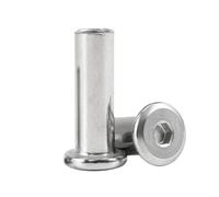 2-50 Uds 304 Acero Inoxidable Grande Plano Hexagonal Cabeza Hueca Remache Conector Inserción Junta Manga Tuerca Ciega M2 M3M4 M5 M6 M8 M10(40mm,M2(D3mm)50pcs)