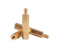 2-50 uds M4 Latón separadores roscados hexagonales hembra-macho