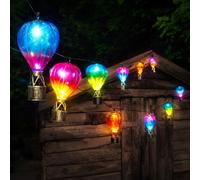 2,7 m Guirnalda Luces Solares LED Globo de Aire Caliente Multicolor Exterior