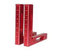 2 abrazaderas cuadradas de posicionamiento de precisión de 90 grados, aleación de aluminio para carpintería, ángulo recto, regla de sujeción